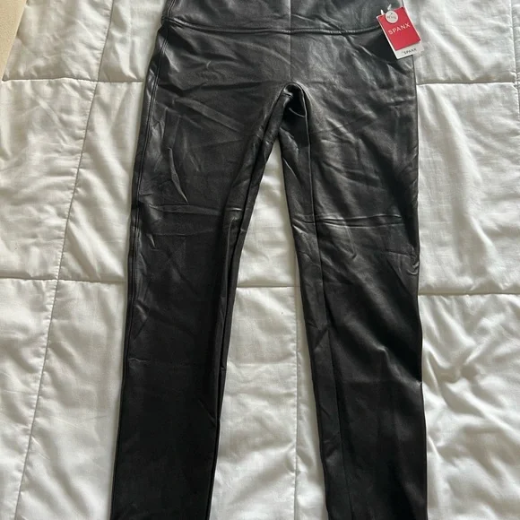 SPANX NWT Leather faux leggings - Picture 2 of 8